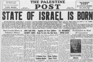 State of Israel established May 14, 1948